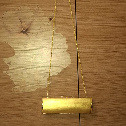 Evening bag gold like new with chain