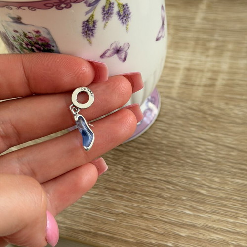 Pandora charm high heel symbol like new, turquoise and silver