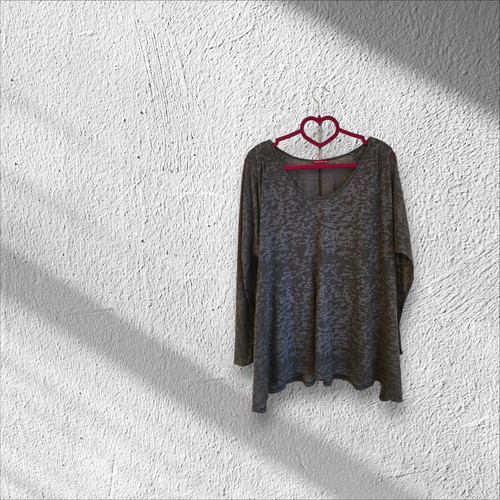 Pepperose blouse grey semi-transparent new, loose fit