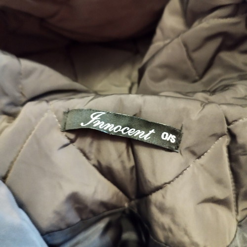 Long quilted waterproof coat Innocent like new, one size, khaki gray