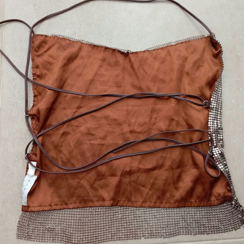 Y2K Ozone Aluminium Mesh Top Like New, Gold, Adjustable Back