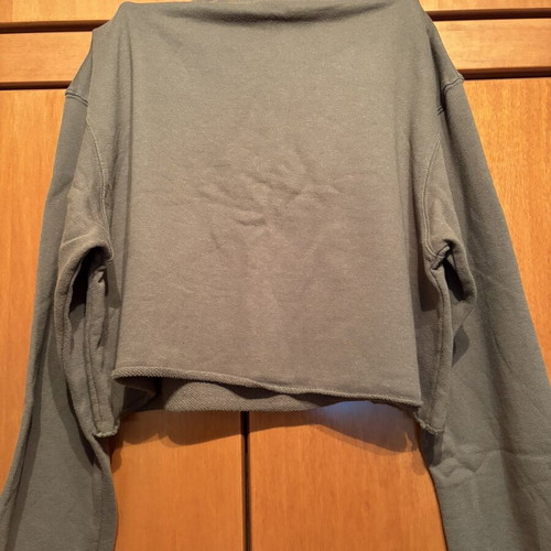 Stradivarius crop sweatshirt like new, green, size M