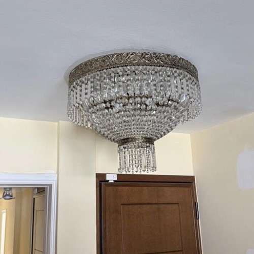Crystal ceiling light used, excellent condition