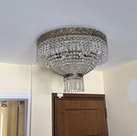 Crystal ceiling light used, excellent condition