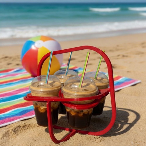QuadCup Gyro Caddy V2 New No-Spill Coffee Cup Carrier for 4 Cups