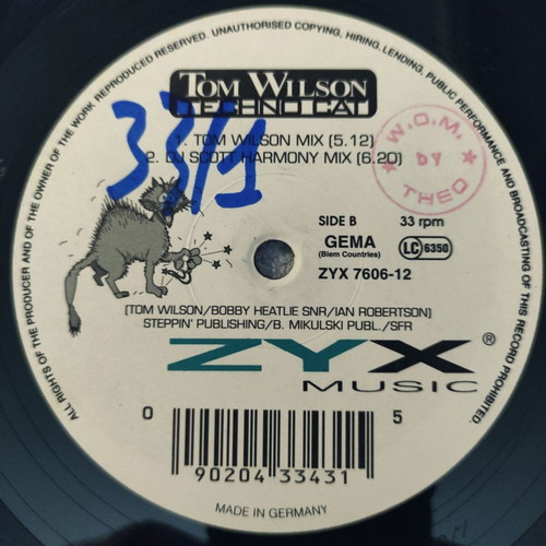Tom Wilson Techno Cat 12'' Vinyl Maxi Single used, electronic