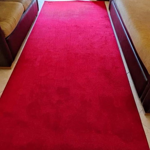 Wide carpet runner new, deep red color