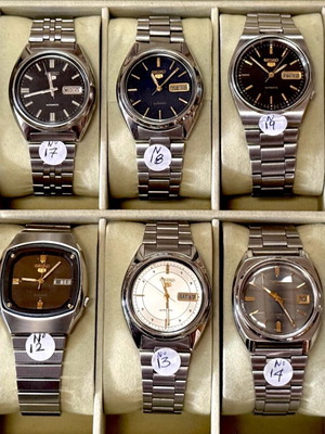 Seiko 5 συλλογή automatic μεταχειρισμένα ανδρικά 1970s