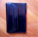  Vintage μαύρο δερμάτινο πορτοφόλι.