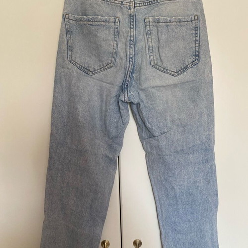 Denim Mom Fit Pants used Stradivarius blue size XXS