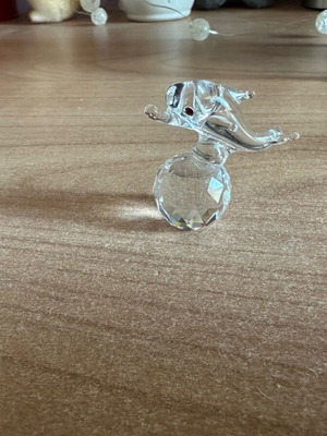 Glass decorative dolphin new with ball