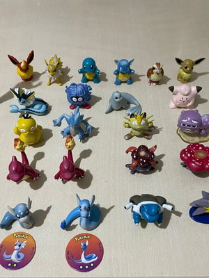 Pokemon vintage TOMY CGTSJ lot of 25 figures and discs used