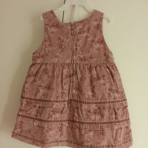Baby club baby dress for girl 18 months like new, corduroy with zipper