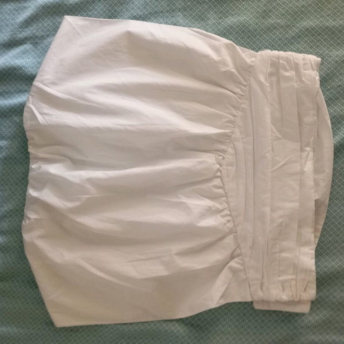ZARA women's blouse new, size S, white cotton poplin