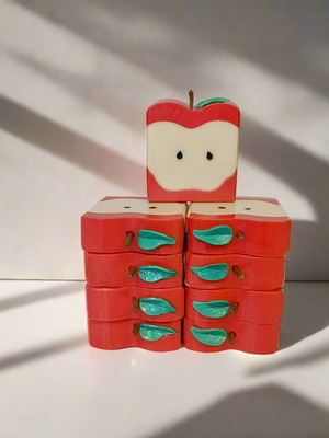 Red Apple Soap new, handmade with honey fragrance