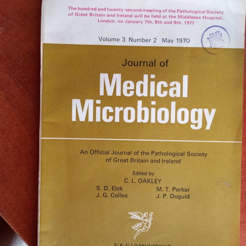 Journal of Medical Microbiology used, volume 3 number 2 May 1970
