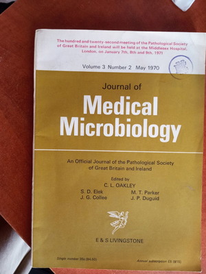 Journal of Medical Microbiology used, volume 3 number 2 May 1970