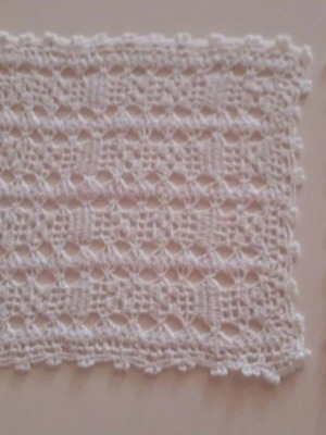 Set of two crochet doilies in ecru, new