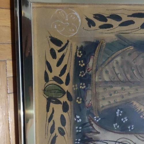Pichwai Handpainted Hindu Fabric Painting Like New