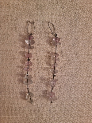 Pink earrings with stones like new