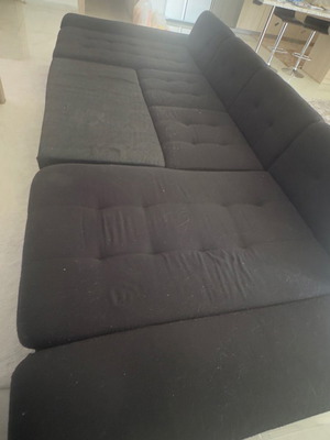 Sofa bed like new, U-shaped with storage compartments