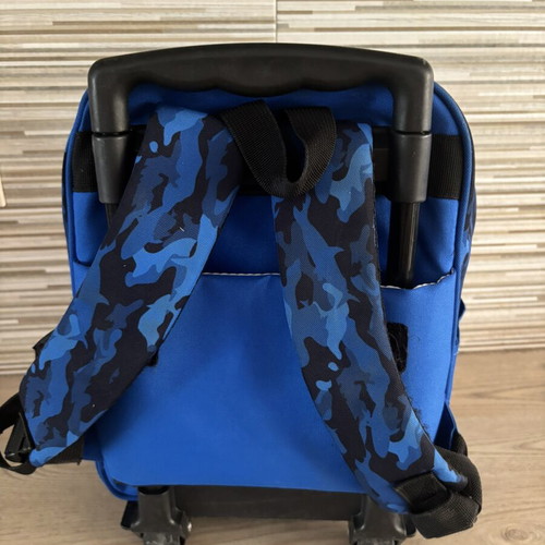 Goomby Shark Trolley School Bag for Kindergarten used, blue