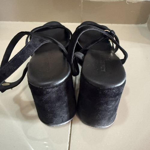 Komis & Komis black suede platform sandals size 41 like new