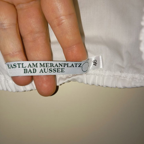 Rastl Bad Aussee Dirndlbluse crop blouse XL white with embroidery like new