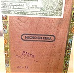  Ένα άδειο κουτί από πούρα.Κούβα -72 α έτος
