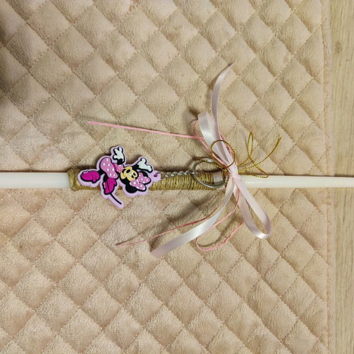 Minnie Mouse Easter Candle 37cm with Keychain new