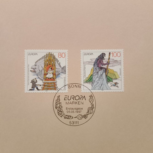 German stamps 1997 with Bonn first day cover