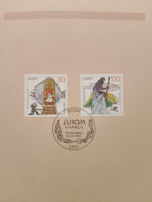 German stamps 1997 with Bonn first day cover