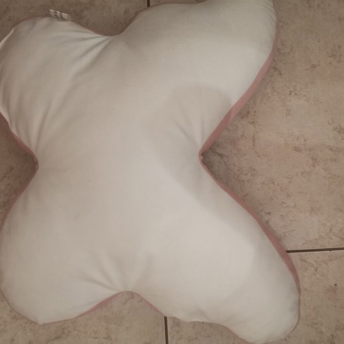 Butterfly pillow in pink and white shades