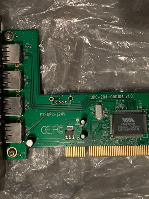 Κάρτα PCI που βγάζει 4 θύρες USB