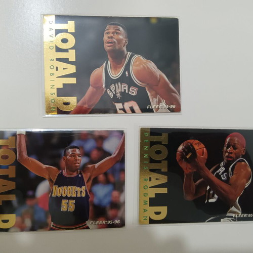 NBA Fleer 1995-96 basketball card lot 100+ with Michael Jordan Total D and inserts