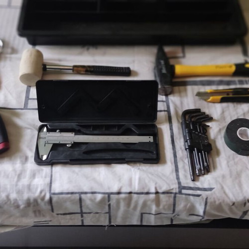 Parkside toolbox set with tools like new