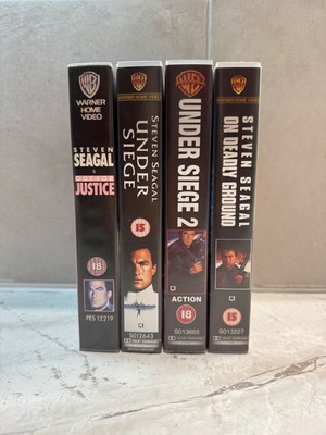 Steven Seagal συλλογή 4 βιντεοκασέτες μεταχειρισμένες, αγγλικές χωρίς υπότιτλους