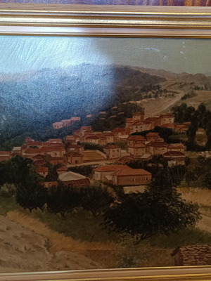 Oil painting Polykastano used with wooden frame 87×70 cm