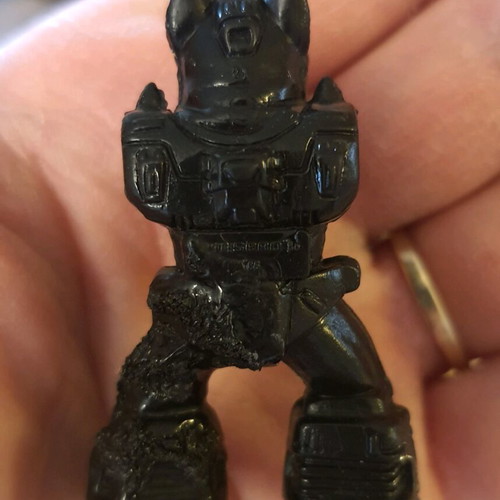 Monster Hunter Black Dog figure used with slightly burnt left back leg