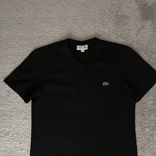 Lacoste men's V-neck t-shirt black size S