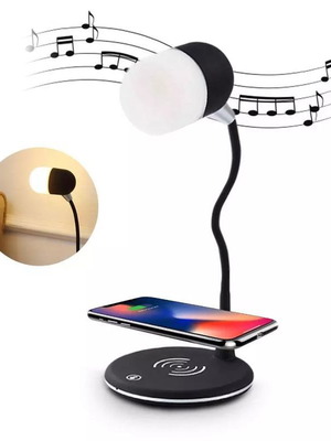 Andowl Έξυπνο Φωτιστικό Γραφείου 3σε1 με Ηχείο Bluetooth και Ασύρματο Φορτιστή