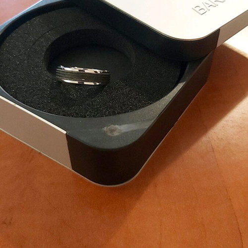 Baraka Ritmika Ring 18K 6mm men's ring used, white gold and black plating