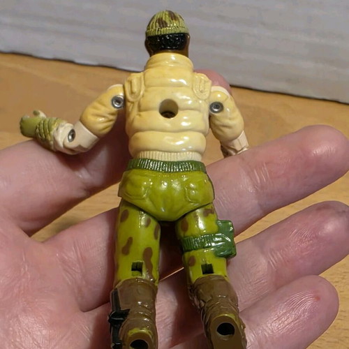 G.I. Joe Stalker v3 1989 figure with kayak used, vintage Hasbro