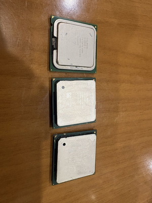 Intel Celeron CPUs used, set of 3, 2.00GHz/2.40GHz/2.80GHz retro