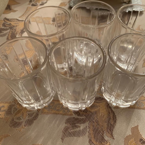 Glass Shot Glasses Set of 6 new with Bo peach schnapps gift