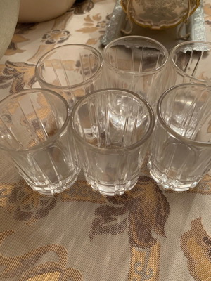 Glass Shot Glasses Set of 6 new with Bo peach schnapps gift