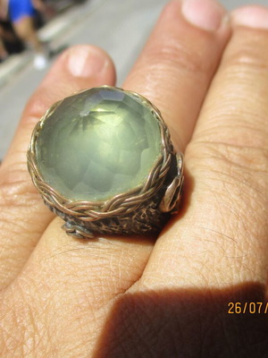 Men's Silver 925 Ring with Topaz like new