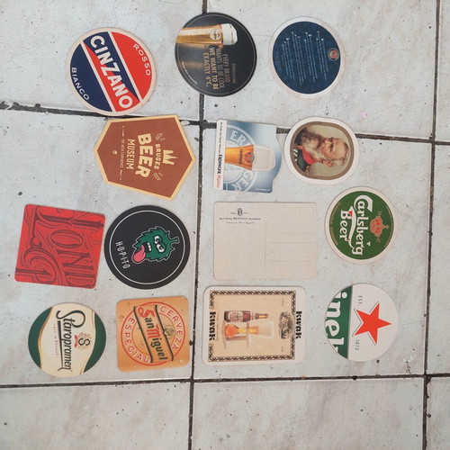 European coasters used, set of 14