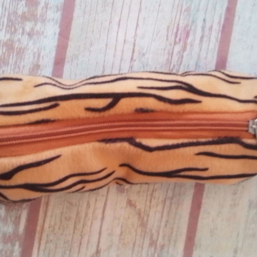 Plush school pencil case Tiger like new