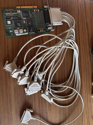 Digi AccelePort 8r 920 Serial PCI adapter used with 8x DB25 cable